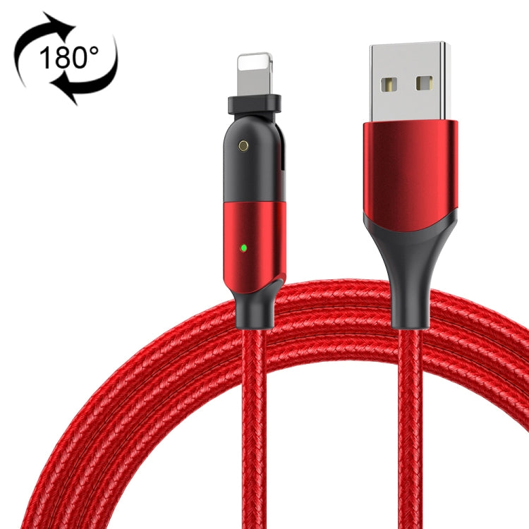 كابل شحن USB إلى 8 بن بزاوية دوران 180 درجة 2.4A، 1.2 متر 8 بن، 2 متر 8 بن