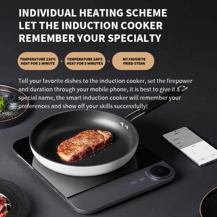 موقد استقرائي ذكي رفيع للغاية من شاومي ميجيا 2100 واط، موقد استقرائي منزلي، ميجيا موقد استقرائي رفيع للغاية