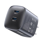 شاحن سريع USAMS CC306 T66 45 واط مزدوج USB-C / Type-C GaN، قابس الولايات المتحدة، CC306