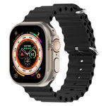 سوار ساعة سيليكون بتصميم المحيط من xDfind، لساعات Apple Watch بمقاسات 46مم / 49مم / 45مم / 44مم، لساعات Apple Watch بمقاسات 42مم / 41مم / 40مم / 38مم