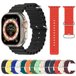 سوار ساعة سيليكون بتصميم المحيط من xDfind، لساعات Apple Watch بمقاسات 46مم / 49مم / 45مم / 44مم، لساعات Apple Watch بمقاسات 42مم / 41مم / 40مم / 38مم