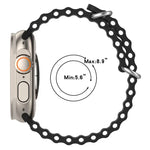 سوار ساعة سيليكون بتصميم المحيط من xDfind، لساعات Apple Watch بمقاسات 46مم / 49مم / 45مم / 44مم، لساعات Apple Watch بمقاسات 42مم / 41مم / 40مم / 38مم