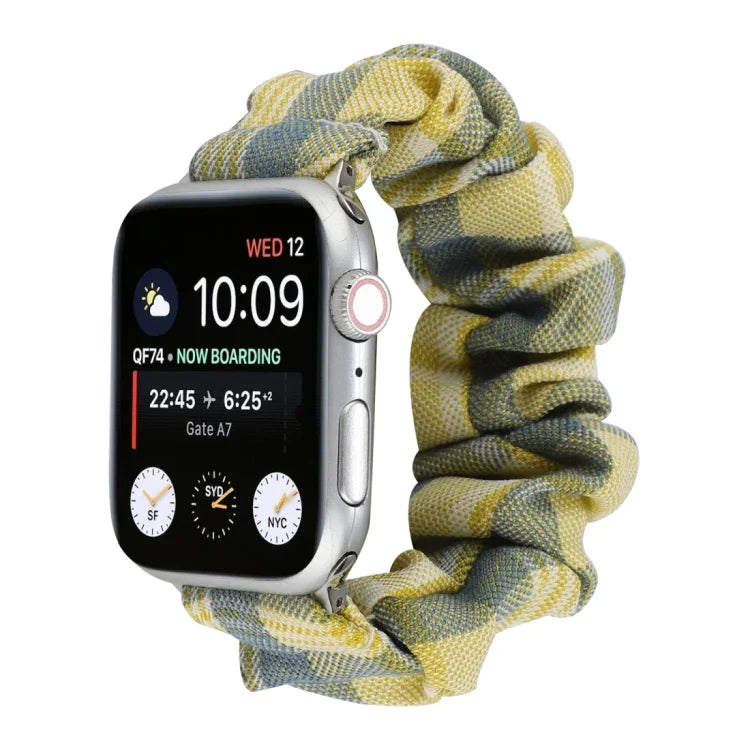 سوار ساعة من القماش بنمط زي رسمي + ستانلس ستيل، لسلسلة Apple Watch 7 مقاس 45مم / 6 وSE و5 و4 مقاس 44مم / 3 و2 و1 مقاس 42مم، لسلسلة Apple Watch 7 مقاس 41مم / 6 وSE و5 و4 مقاس 40مم / 3 و2 و1 مقاس 38مم