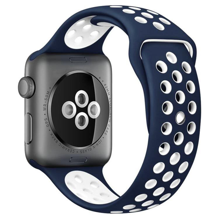 سوار ساعة رياضي من السيليكون بلونين من xDfind، لساعات Apple Watch بمقاسات 46مم / 49مم / 45مم / 44مم، لساعات Apple Watch بمقاسات 42مم / 41مم / 40مم / 38مم