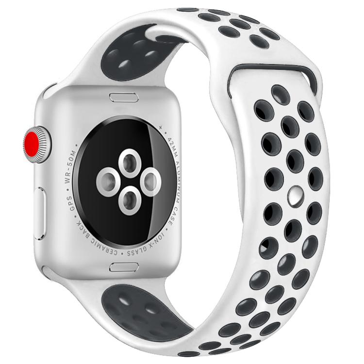 سوار ساعة رياضي من السيليكون بلونين من xDfind، لساعات Apple Watch بمقاسات 46مم / 49مم / 45مم / 44مم، لساعات Apple Watch بمقاسات 42مم / 41مم / 40مم / 38مم