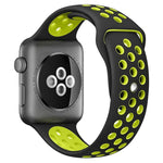 سوار ساعة رياضي من السيليكون بلونين من xDfind، لساعات Apple Watch بمقاسات 46مم / 49مم / 45مم / 44مم، لساعات Apple Watch بمقاسات 42مم / 41مم / 40مم / 38مم