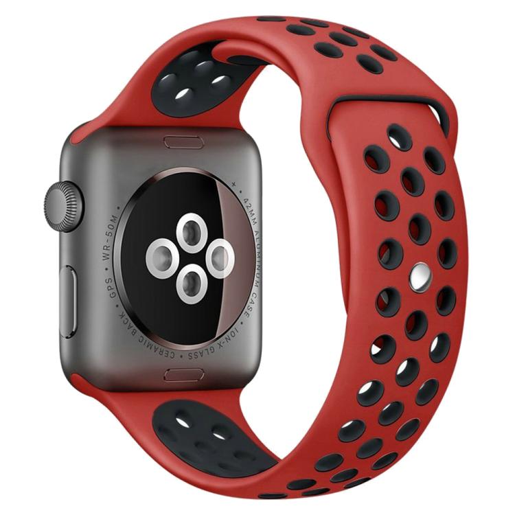 سوار ساعة رياضي من السيليكون بلونين من xDfind، لساعات Apple Watch بمقاسات 46مم / 49مم / 45مم / 44مم، لساعات Apple Watch بمقاسات 42مم / 41مم / 40مم / 38مم