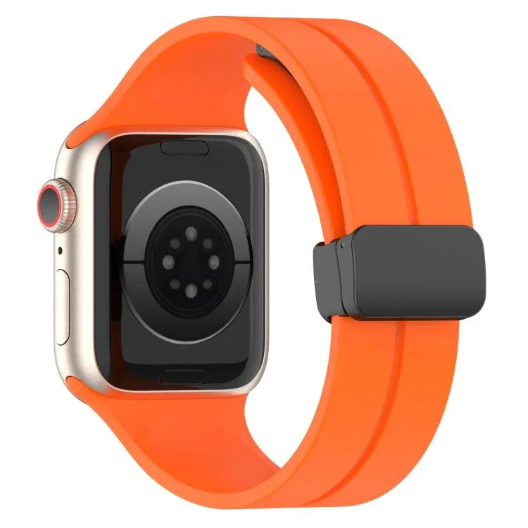 سوار ساعة سيليكون بمشبك مغناطيسي بلون موحد من xDfind، لساعات Apple Watch بمقاسات 46مم / 49مم / 45مم / 44مم، لساعات Apple Watch بمقاسات 42مم / 41مم / 40مم / 38مم
