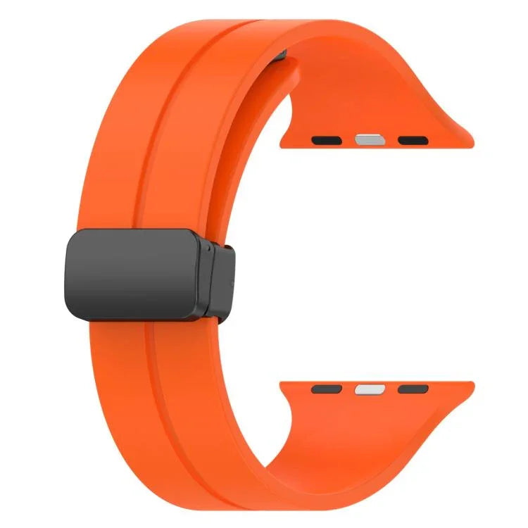سوار ساعة سيليكون بمشبك مغناطيسي بلون موحد من xDfind، لساعات Apple Watch بمقاسات 46مم / 49مم / 45مم / 44مم، لساعات Apple Watch بمقاسات 42مم / 41مم / 40مم / 38مم