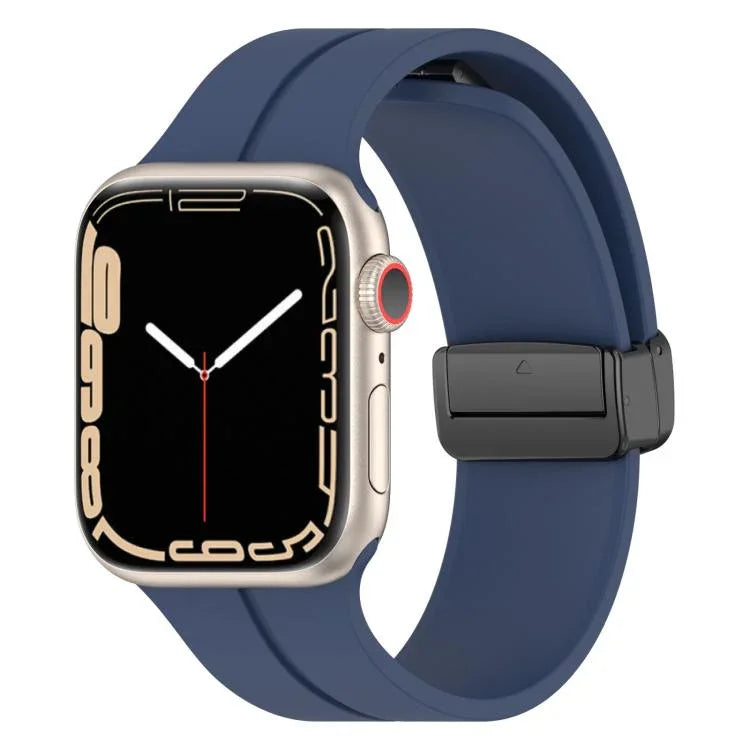 سوار ساعة سيليكون بمشبك مغناطيسي بلون موحد من xDfind، لساعات Apple Watch بمقاسات 46مم / 49مم / 45مم / 44مم، لساعات Apple Watch بمقاسات 42مم / 41مم / 40مم / 38مم