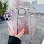 Metal Lens Frame Gradient PC MagSafe Phone Case, For iPhone 13 Pro