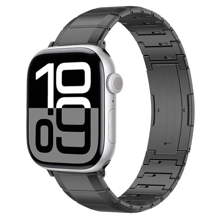 سوار ساعة بمشبك من التيتانيوم الخالص بحبة واحدة، لساعات Apple Watch بمقاسات 46مم / 49مم / 45مم / 44مم، لساعات Apple Watch بمقاسات 42مم / 41مم / 40مم / 38مم