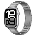 سوار ساعة بمشبك من التيتانيوم الخالص بحبة واحدة، لساعات Apple Watch بمقاسات 46مم / 49مم / 45مم / 44مم، لساعات Apple Watch بمقاسات 42مم / 41مم / 40مم / 38مم