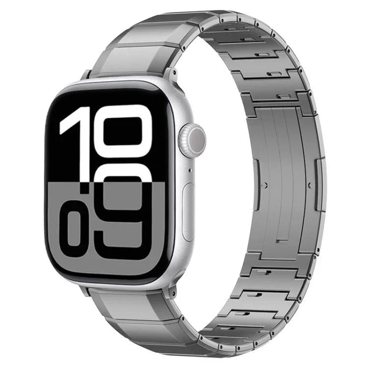 سوار ساعة بمشبك من التيتانيوم الخالص بحبة واحدة، لساعات Apple Watch بمقاسات 46مم / 49مم / 45مم / 44مم، لساعات Apple Watch بمقاسات 42مم / 41مم / 40مم / 38مم