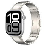 سوار ساعة بمشبك من التيتانيوم الخالص بحبة واحدة، لساعات Apple Watch بمقاسات 46مم / 49مم / 45مم / 44مم، لساعات Apple Watch بمقاسات 42مم / 41مم / 40مم / 38مم