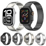 سوار ساعة بمشبك من التيتانيوم الخالص بحبة واحدة، لساعات Apple Watch بمقاسات 46مم / 49مم / 45مم / 44مم، لساعات Apple Watch بمقاسات 42مم / 41مم / 40مم / 38مم