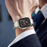 سوار ساعة بمشبك من التيتانيوم الخالص بحبة واحدة، لساعات Apple Watch بمقاسات 46مم / 49مم / 45مم / 44مم، لساعات Apple Watch بمقاسات 42مم / 41مم / 40مم / 38مم