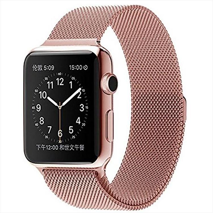 سوار ساعة معدني مغناطيسي بحلقة ميلانيزية من xDfind، لساعات Apple Watch بمقاسات 46مم / 49مم / 45مم / 44مم، لساعات Apple Watch بمقاسات 42مم / 41مم / 40مم / 38مم