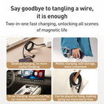 كابل بيانات مغناطيسي Momax Mag.Link Duo 60W USB-C / Type-C إلى USB-C / Type-C / 8 Pin، DC58 بطول 1 متر، DL58 60W 1 متر