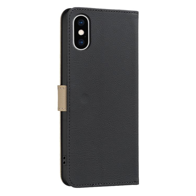 غطاء هاتف جلدي بنمط زهرة مجوفة ملونة مع توصيل وخاصية RFID، لهواتف iPhone XS Max، iPhone 6 Plus / 7 Plus / 8 Plus، iPhone 6 / 7 / 8