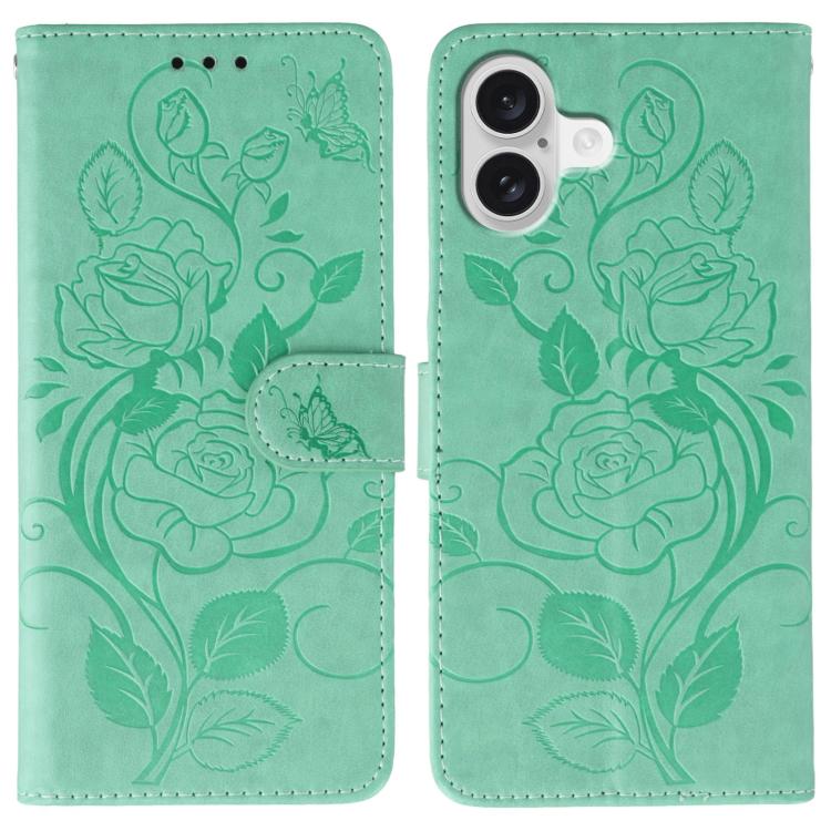 غطاء هاتف جلدي منقوش بوردة وفراشة، لهواتف iPhone 17e / 16e، iPhone 17 Pro Max، iPhone 17 Pro، iPhone 17، iPhone Air