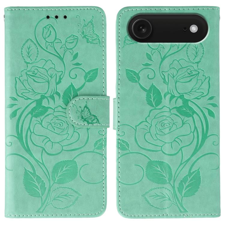 غطاء هاتف جلدي منقوش بوردة وفراشة، لهواتف iPhone 17e / 16e، iPhone 17 Pro Max، iPhone 17 Pro، iPhone 17، iPhone Air