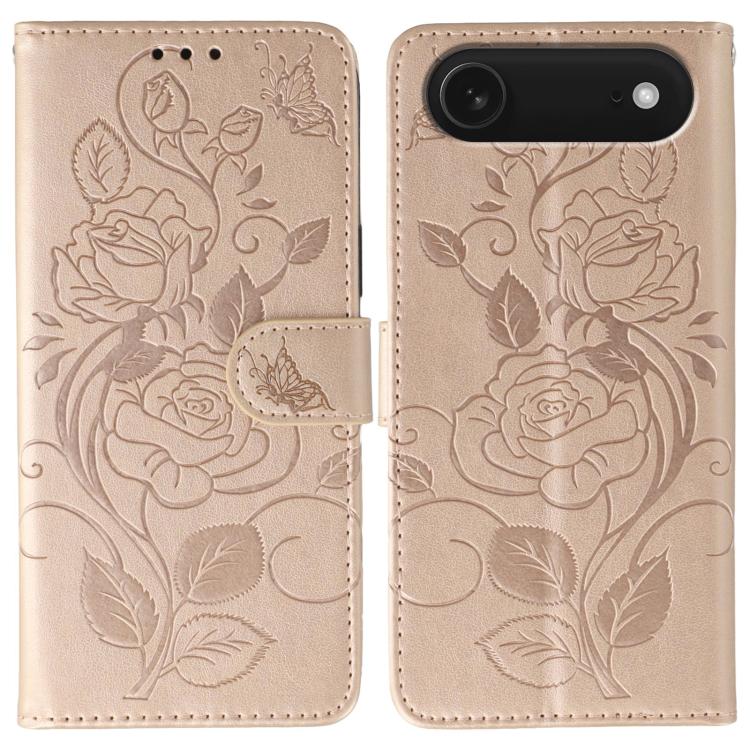 غطاء هاتف جلدي منقوش بوردة وفراشة، لهواتف iPhone 17e / 16e، iPhone 17 Pro Max، iPhone 17 Pro، iPhone 17، iPhone Air