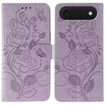 غطاء هاتف جلدي منقوش بوردة وفراشة، لهواتف iPhone 17e / 16e، iPhone 17 Pro Max، iPhone 17 Pro، iPhone 17، iPhone Air