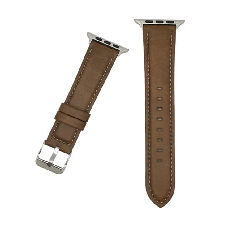سوار ساعة من الجلد بنقشة حصان مجنون xDfind، لساعات آبل 46مم / 49مم / 45مم / 44مم، لساعات آبل 42مم / 41مم / 40مم / 38مم