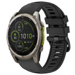 xDfind Dual Color Quick Release Steel Buckle Silicone Watch Band, For Garmin 26mm, For Garmin 22mm, For Garmin 20mm