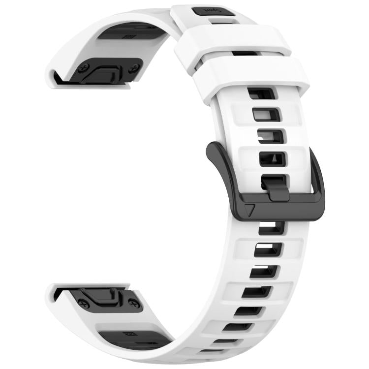 xDfind Dual Color Quick Release Steel Buckle Silicone Watch Band, For Garmin 26mm, For Garmin 22mm, For Garmin 20mm