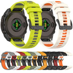 xDfind Dual Color Quick Release Steel Buckle Silicone Watch Band, For Garmin 26mm, For Garmin 22mm, For Garmin 20mm