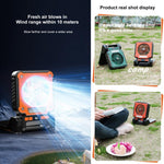 F3 Solar Powered USB Charging Portable Fan Camping Light