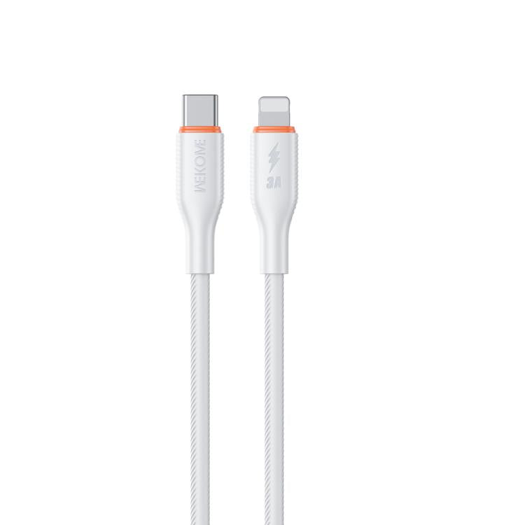 كابل بيانات سيليكون WK WDC-92 PD27W من Type-C إلى 8 Pin، الطول: 1.2 متر، WDC-92
