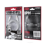 كابل بيانات سيليكون WK WDC-92 PD27W من Type-C إلى 8 Pin، الطول: 1.2 متر، WDC-92