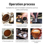 Stainless Steel Coffee Powder Hammer Pressure Powder Tampon, 51mm Black, 53mm Black, 51mm Silver, 53mm Silver, 58mm Silver