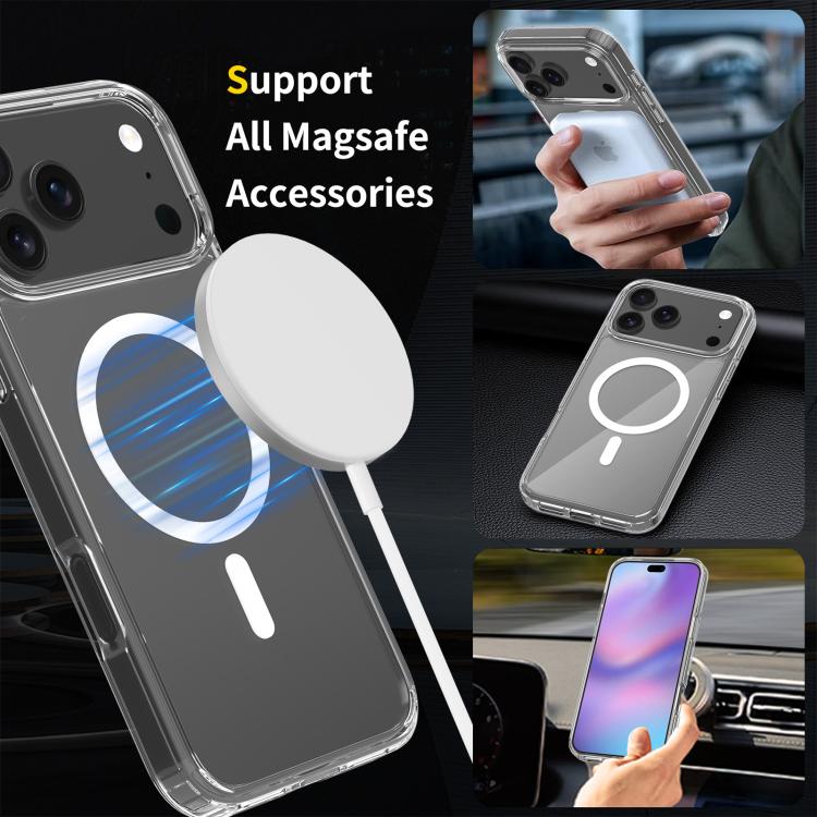 غطاء هاتف مقاوم للخدش من PC هجين مع TPU وMagsafe، لهواتف iPhone 17 Pro Max، iPhone 17 Pro، iPhone 17، iPhone Air