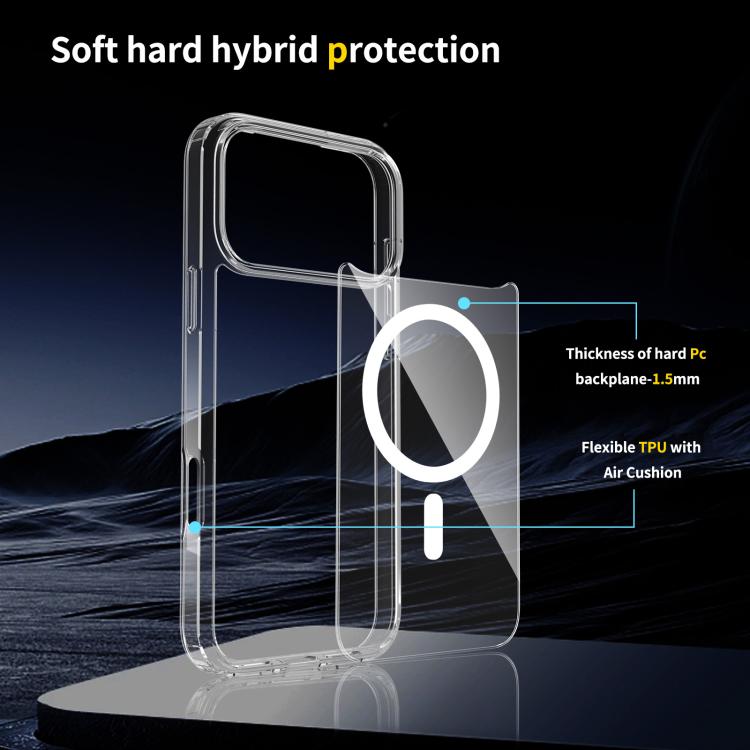 غطاء هاتف مقاوم للخدش من PC هجين مع TPU وMagsafe، لهواتف iPhone 17 Pro Max، iPhone 17 Pro، iPhone 17، iPhone Air