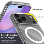 غطاء هاتف مقاوم للخدش من PC هجين مع TPU وMagsafe، لهواتف iPhone 17 Pro Max، iPhone 17 Pro، iPhone 17، iPhone Air