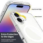 غطاء هاتف مقاوم للخدش من PC هجين مع TPU وMagsafe، لهواتف iPhone 17 Pro Max، iPhone 17 Pro، iPhone 17، iPhone Air