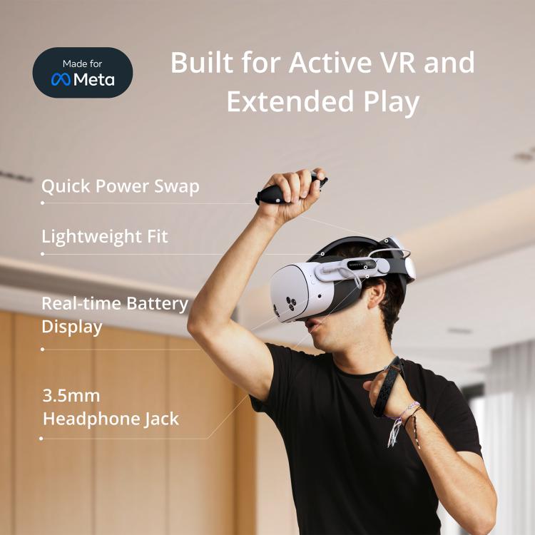 BOBOVR E3 Pro For Meta Quest 3S / 3 VR Head Strap with B100 Battery Cell, E3 Pro