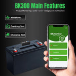 KONNWEI BK300 6V / 12V / 24V Car Bluetooth 5.0 Battery Monitor Diagnostic Tool, BK300