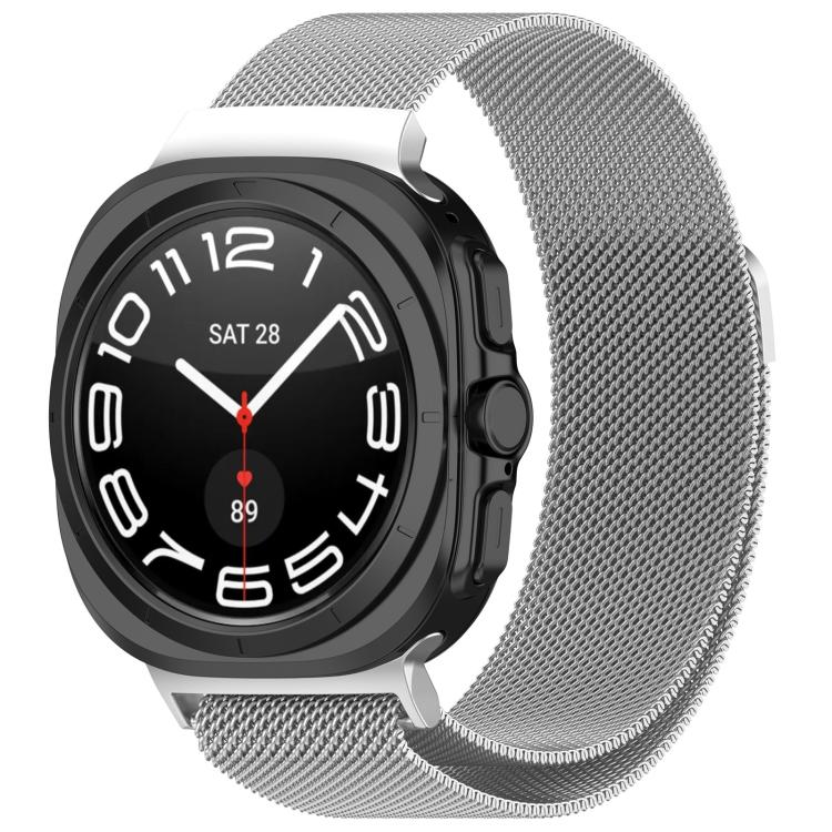 سوار ساعة من الفولاذ المقاوم للصدأ المغناطيسي ميلانيزي xDfind، لساعات Samsung Galaxy Watch Ultra 47مم / Ultra 2025