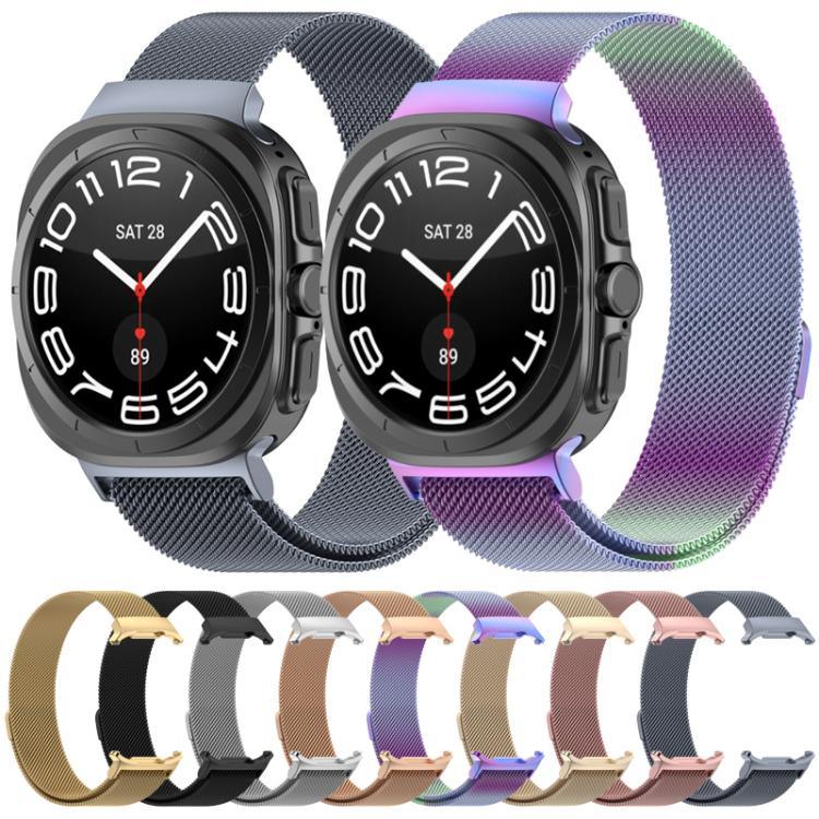سوار ساعة من الفولاذ المقاوم للصدأ المغناطيسي ميلانيزي xDfind، لساعات Samsung Galaxy Watch Ultra 47مم / Ultra 2025