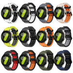 سوار ساعة سيليكون ثنائي اللون مع صفين من الثقوب Ocean، لساعات Samsung Galaxy Watch 7 مقاس 40 / 44مم