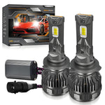 2pcs/Pack 50W 6000LM 6000K Car Double Copper Tube LED Headlight Bulb, 9005, 9006, H1, H4, H7, H11
