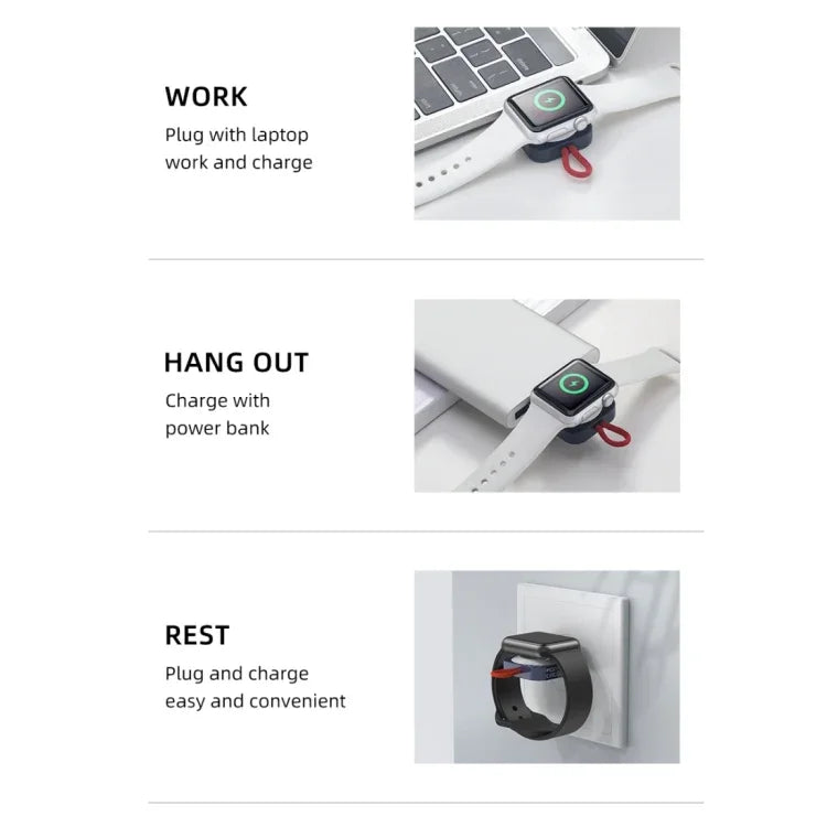 ROCK W26 شاحن لاسلكي مغناطيسي محمول لساعات Apple Watch بواجهة Type-C، W26 بواجهة Type-C