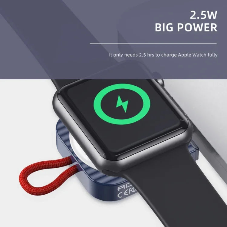 ROCK W26 شاحن لاسلكي مغناطيسي محمول لساعات Apple Watch بواجهة Type-C، W26 بواجهة Type-C