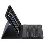 غطاء لوحي من الجلد مع لوحة مفاتيح بلوتوث بإضاءة ملونة، لجهاز iPad Air 11 2024 / Air 11 2025، لجهاز iPad Air 5 / Air 4 10.9