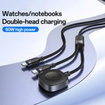 كابل شحن Yesido CA136C بقوة 60 واط USB-C / Type-C إلى Type-C وiWatch 2 في 1، CA136C